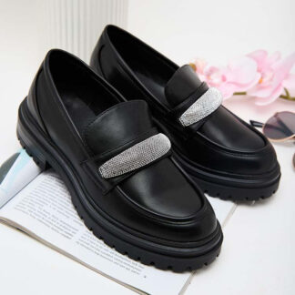 Royalfashion Mocasini de damă cu zirconii Shinesion
