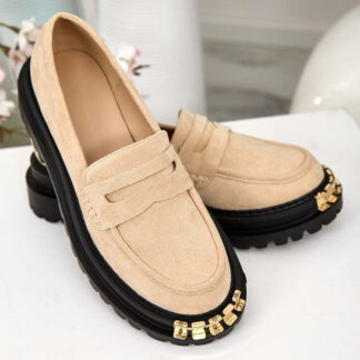 Royalfashion Mocasini de damă din piele ecologică de căprioară Retillum