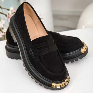Royalfashion Mocasini de damă din piele ecologică de căprioară Retillum