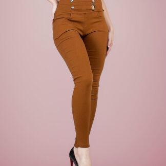 Royalfashion Pantaloni teggings cu talie înaltă pentru femei