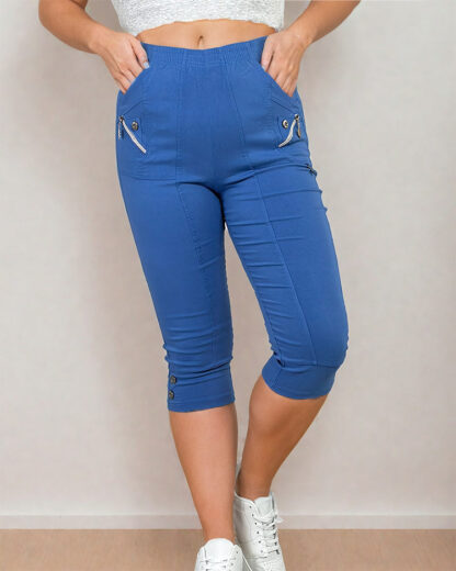 Royalfashion Pantaloni de damă din stofă 7/8 PLUS SIZE