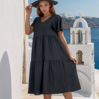 Royalfashion Rochie midi simplă pentru femei