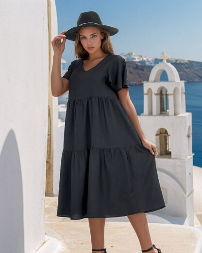 Royalfashion Rochie midi simplă pentru femei