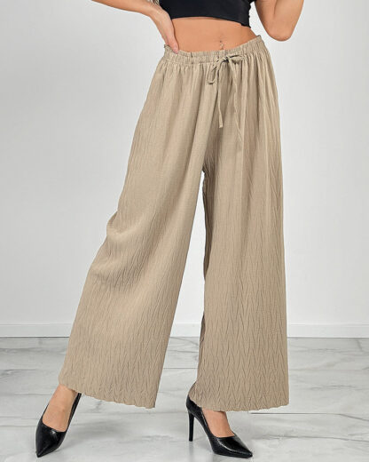 Royalfashion Pantaloni largi plisați de damă