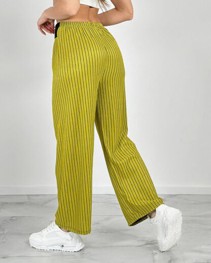 Royalfashion Pantaloni largi cu dungi pentru femei