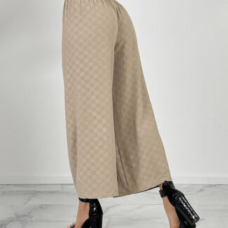 Royalfashion Pantaloni largi în carouri pentru femei