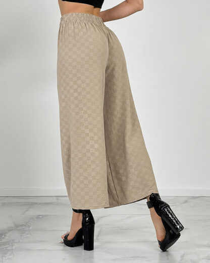 Royalfashion Pantaloni largi în carouri pentru femei