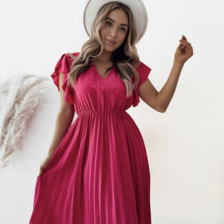 Royalfashion Rochie midi plisată de damă