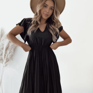 Royalfashion Rochie midi plisată de damă
