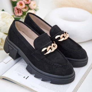 Royalfashion Mocasini din eco-suede cu ornament Zaffix