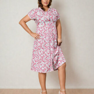 Royalfashion Rochie midi florală pentru femei