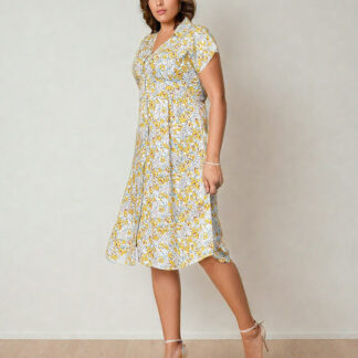 Royalfashion Rochie midi florală pentru femei