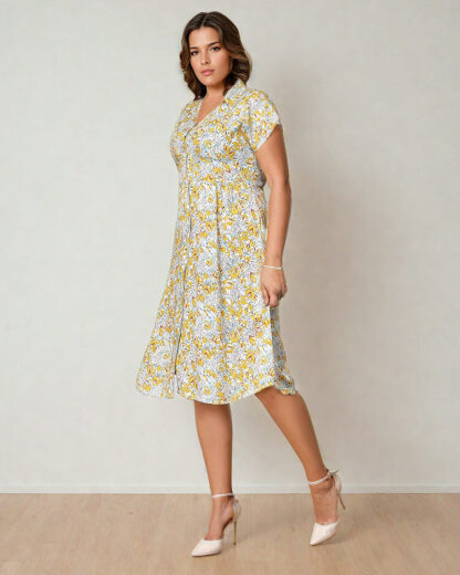 Royalfashion Rochie midi florală pentru femei