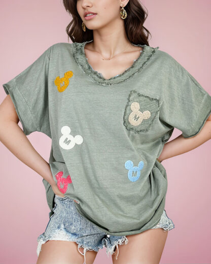 Royalfashion Tricou pentru femei cu petice