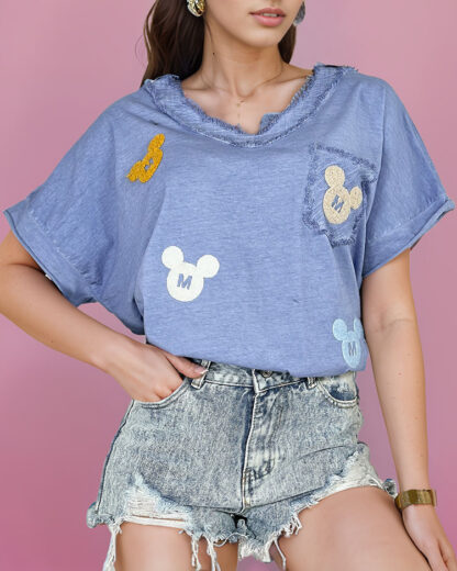 Royalfashion Tricou pentru femei cu petice