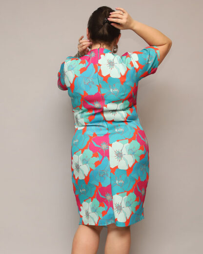 Royalfashion Rochie de damă din țesătură florală PLUS SIZE