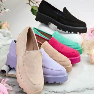 Royalfashion Mocasini pentru femei din piele de căprioară ecologică Zeremi