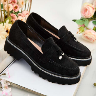 Royalfashion Mocasini pentru femei cu zirconii Ali