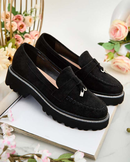 Royalfashion Mocasini pentru femei cu zirconii Ali