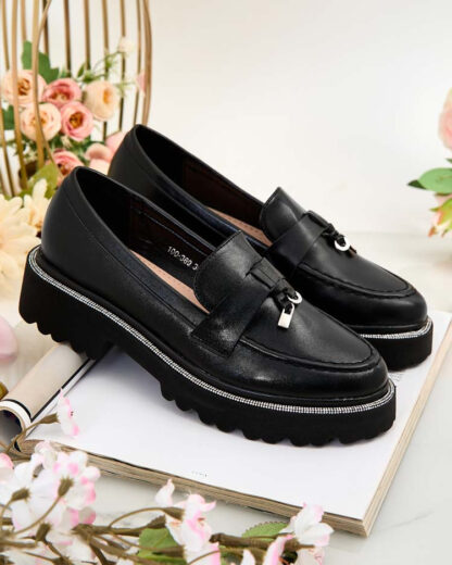 Royalfashion Mocasini pentru femei cu zirconii Ali