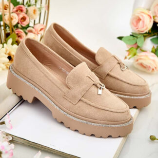 Royalfashion Mocasini pentru femei cu zirconii Ali