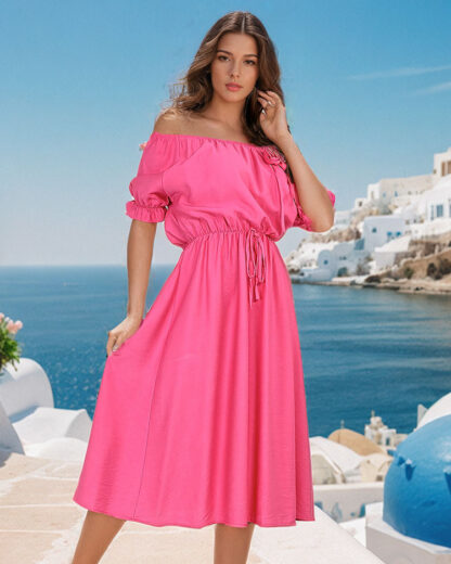Royalfashion Rochie midi pentru femei a'la hiszpanka