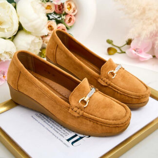 Royalfashion Mocasini de damă eko din piele de căprioară Ewo