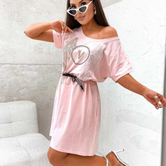 Royalfashion Rochie mini de damă cu zirconii