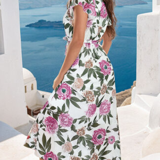 Royalfashion Rochie midi cu flori pentru femei