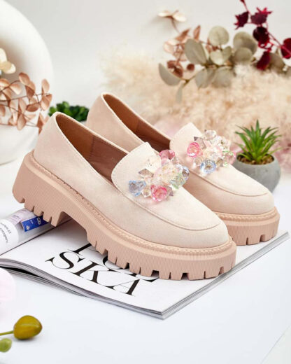 Royalfashion Mocasini de damă cu mărgele colorate Hetika
