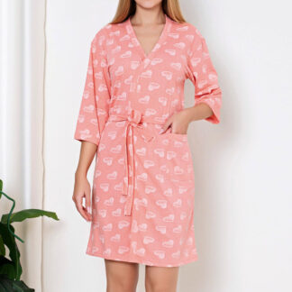 Royalfashion Halat de baie pentru femei cu inimă din bumbac