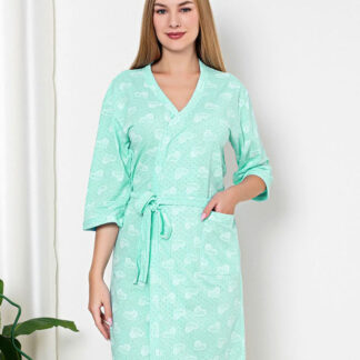 Royalfashion Halat de baie pentru femei cu inimă din bumbac