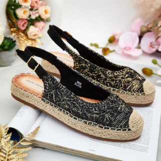Royalfashion Espadrile de damă cu broderie decorativă