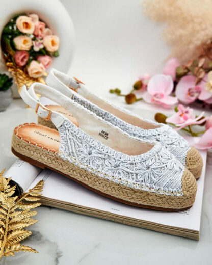Royalfashion Espadrile de damă cu broderie decorativă