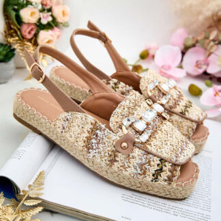 Royalfashion Espadrile de damă cu vârful deschis