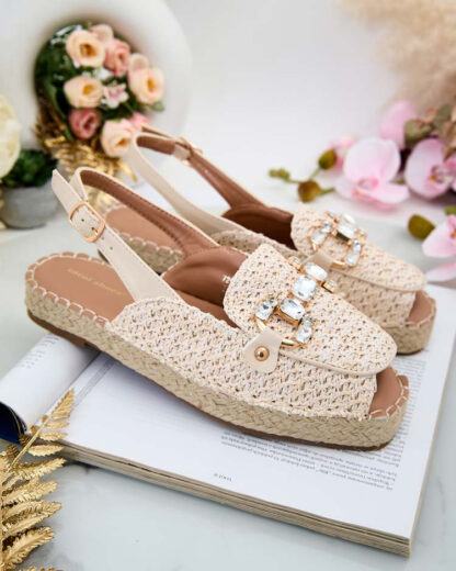 Royalfashion Espadrile de damă cu vârful deschis