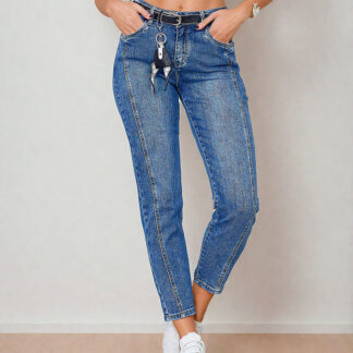 Royalfashion Pantaloni boyfriend din denim pentru femei