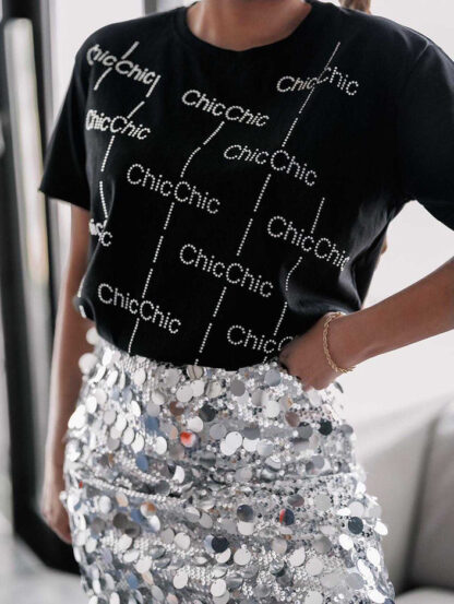 Royalfashion Tricou pentru femei cu zirconii