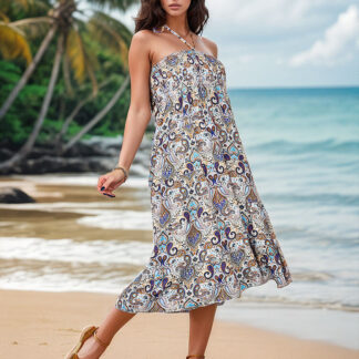 Royalfashion Rochie midi de damă cu imprimeu