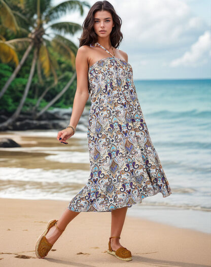 Royalfashion Rochie midi de damă cu imprimeu