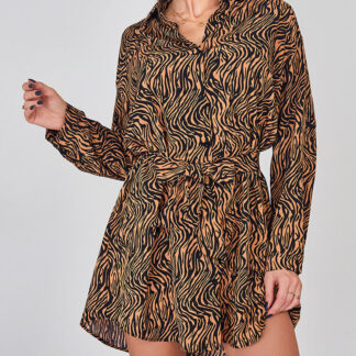 Rochie mini pentru femei Royalfashion cu model a'la zebră