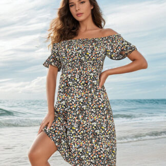 Royalfashion Rochie mini a'la hiszpanka pentru femei