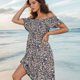 Royalfashion Rochie mini a'la hiszpanka pentru femei