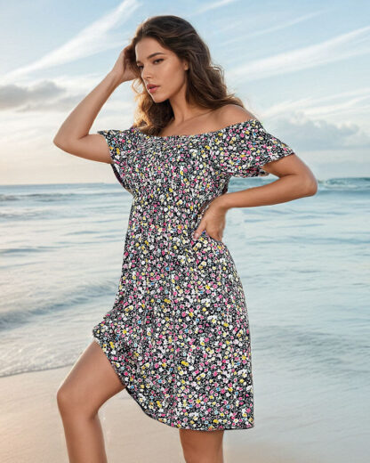 Royalfashion Rochie mini a'la hiszpanka pentru femei