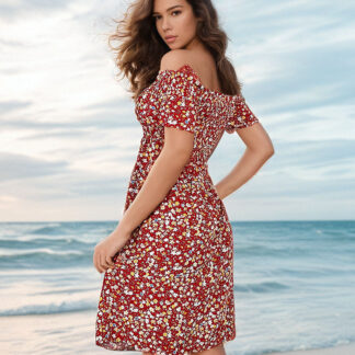 Royalfashion Rochie mini a'la hiszpanka pentru femei