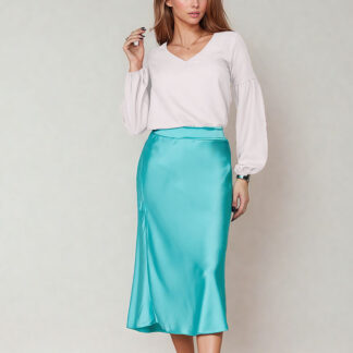 Royalfashion Fustă midi de damă a'la satin
