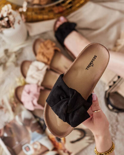 Royalfashion Papuci de damă Lassasi Bow Flip-Flops