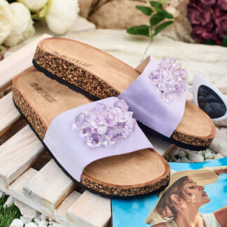 Royalfashion Șlapi de damă Villo cu pietre prețioase
