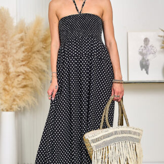 Royalfashion Rochie de damă cu buline până la genunchi