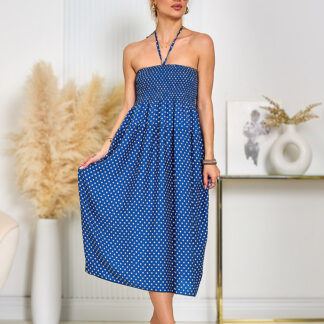 Royalfashion Rochie de damă cu buline până la genunchi
